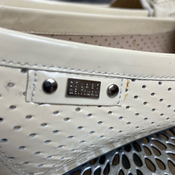 Stuart Weitzman Perforated Patent Leather Loafers, 7M - Picture 7 of 12